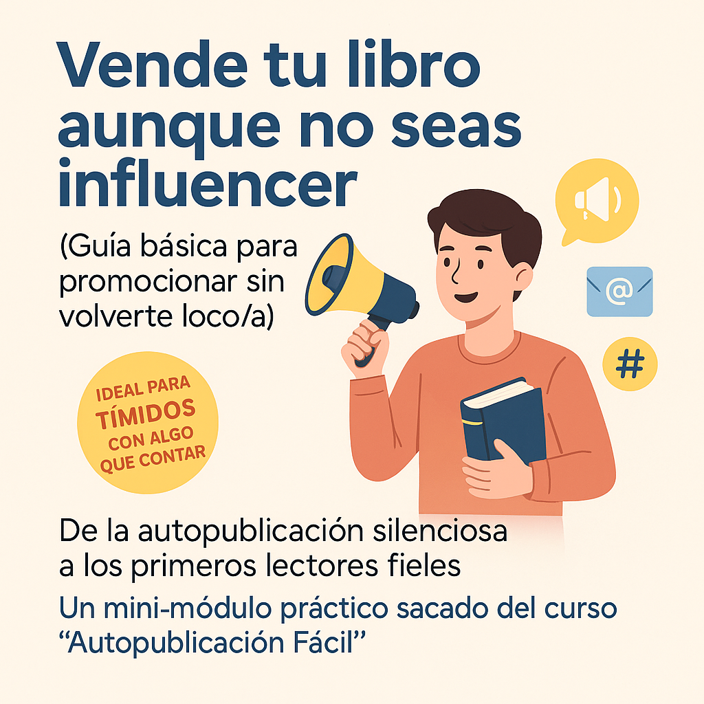 Vende tu libro aunque no seas influencer (Guía básica para promocionar sin volverte loco/a)